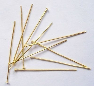 500 pcs, 20 gauge - Gold Plated Headpins, 1.5 inch