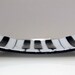 Piano Keys Fused Glass Plate