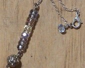 Vintage Style Multi Colored Crystal Tower Necklace Pendant