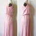 1970s pink dress / 70s grecian sundress
