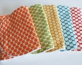Burp Cloths - Polka dot baby burp cloths - Set of 3 - You pick colors