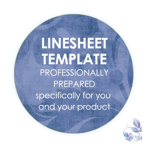 Line Sheet promote your product - I'd love a Line Sheet Template - fully custom designed specifically for your products and your business