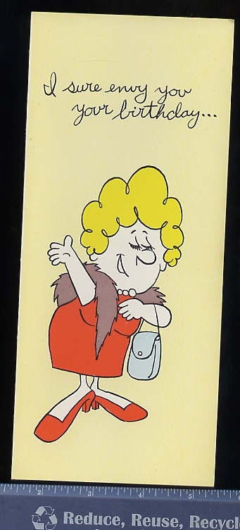 Vintage FUNNY BIRTHDAY gReeTinG CARD Old by vintagerecycling