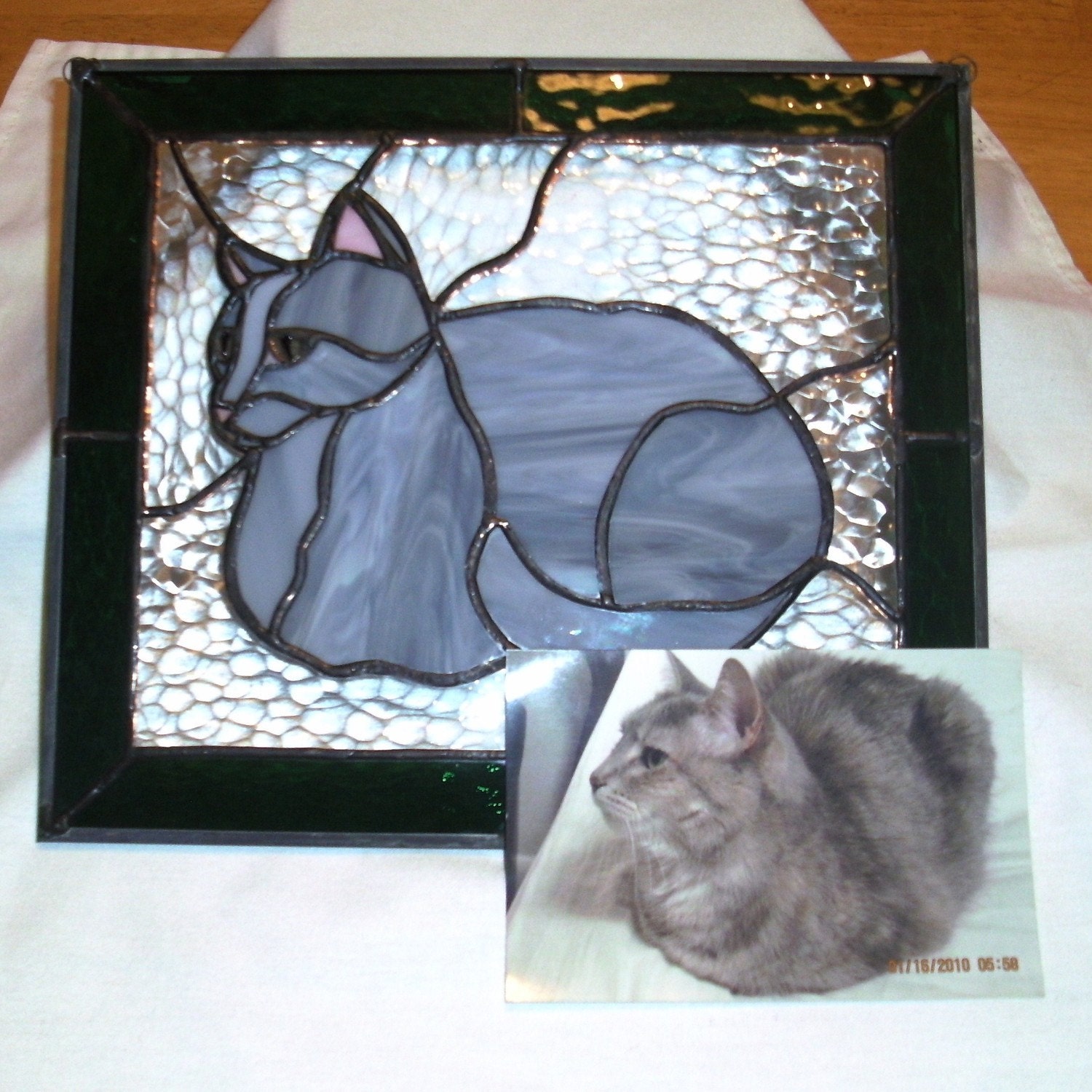 Items Similar To Custom Cat Stained Glass Panel On Etsy
