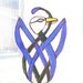 Stained Glass Suncatcher...Celtic Duck in Iridized Stained Glass