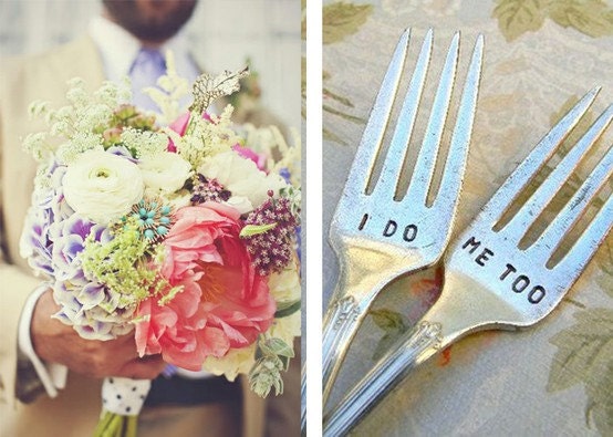Wedding Forks. I Do Me Too Vintage Wedding Fork Set for Cake Reception