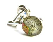 Washington DC Cuff Links.  Vintage Maps.