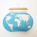 Felt pillow World map READY TO SHIP