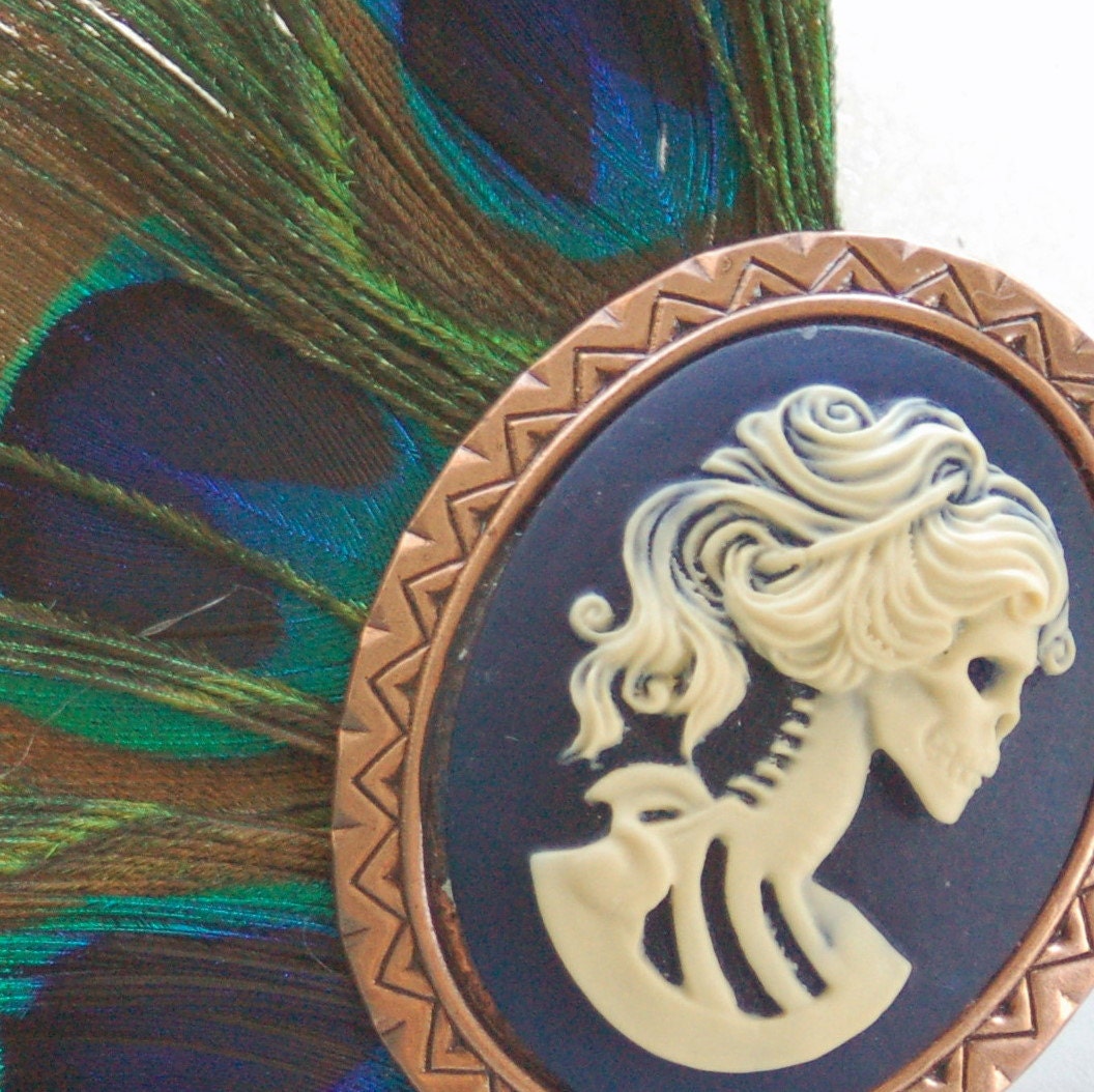 Peacock Feather Fascinator Gothic Lolita