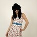 Vintage 80s Rosy Rosette Dress Sz M