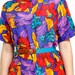 Vintage 80's Bright Floral Silk Top