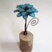 Boho Chic Turquoise Flower 3d Metal Rose Teal Green Rustic Home Decor