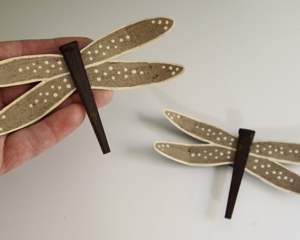 Metal Fridge Magnets Tan 3d Industrial Rustic Metal by merritthyde