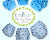NykiBaby One Size Fits All Pocket Diaper Pattern- PDF Pattern
