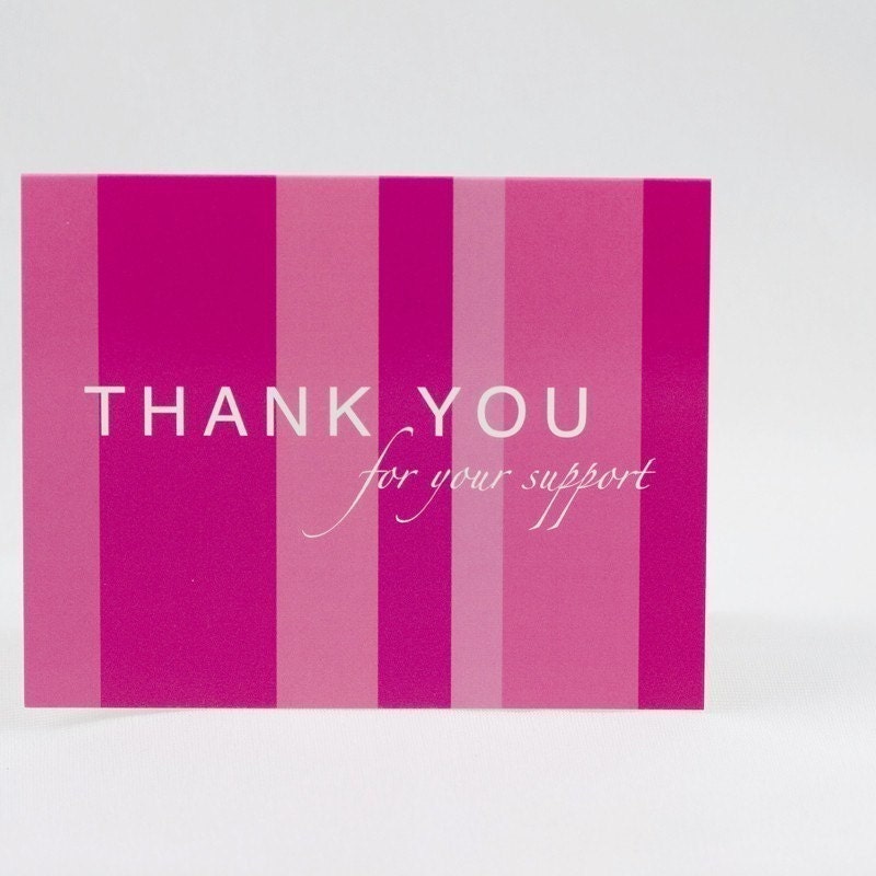 Breast Cancer Support Thank You Cards - For Charity Events, Runs, Walks and More