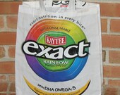 Rainbow Upcycled market bag for bird lovers