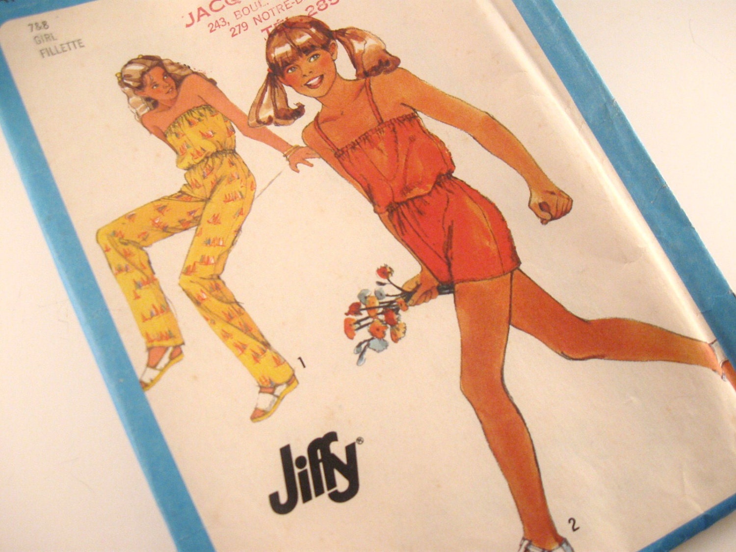 Jumpsuit 1980's Simplicity 9435 Pattern for girl 7-8, cut
