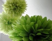 Ode to Chartreuse ... 3 tissue paper poms // diy // wedding reception // baby shower // birthday // party decorations