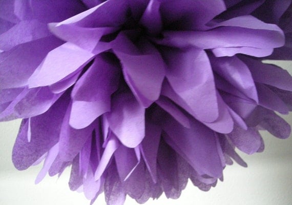 Grape ... 1 tissue paper pom // wedding reception // tissue paper decorations // nursery decoration Il_570xn