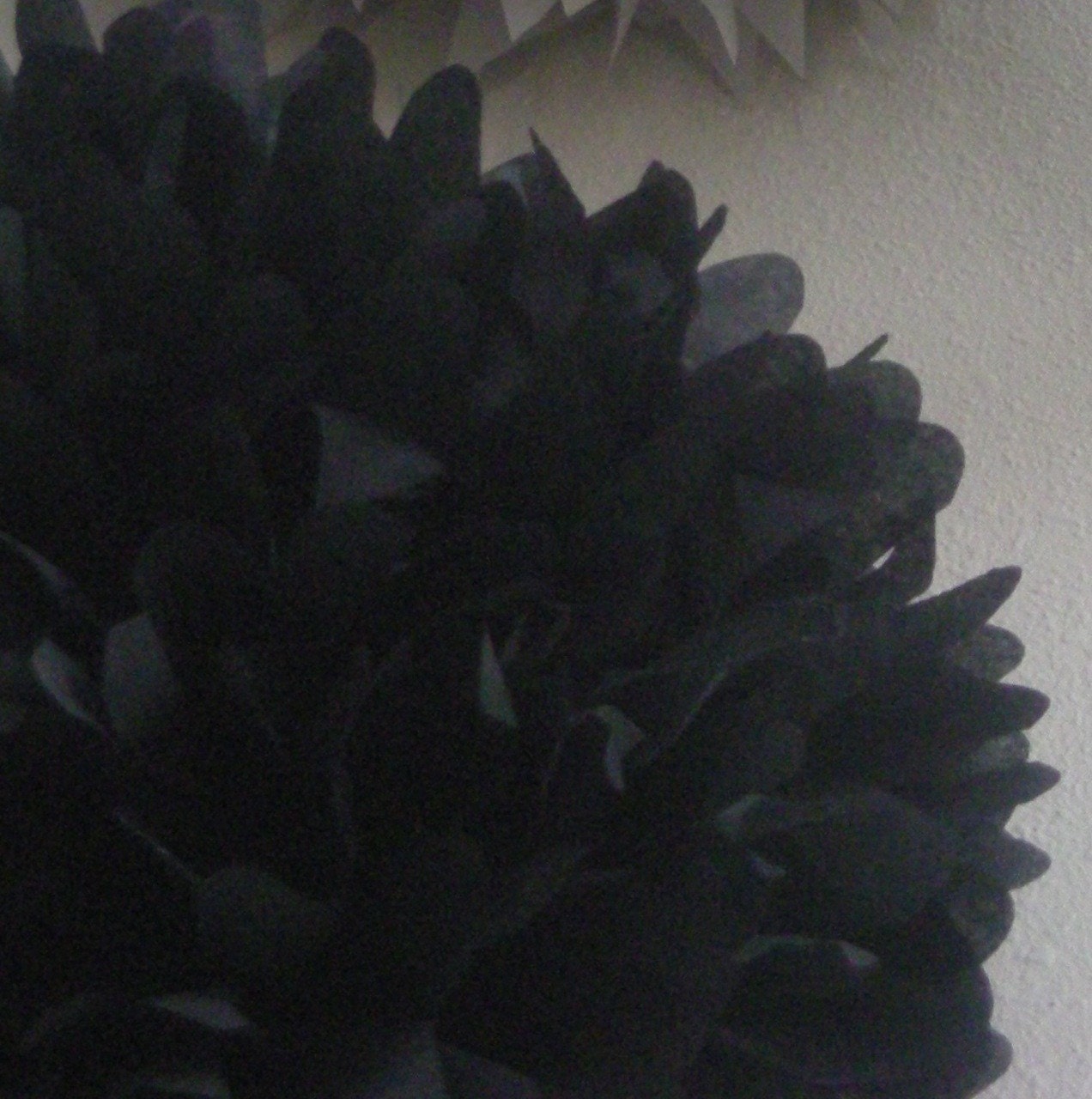 Black ... 1 tissue paper pom // graduation // new years eve party // halloween // bachelorette party // decorations Il_570xn