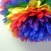 Rainbow ... 1 tissue paper pom // birthday // nursery // party decorations