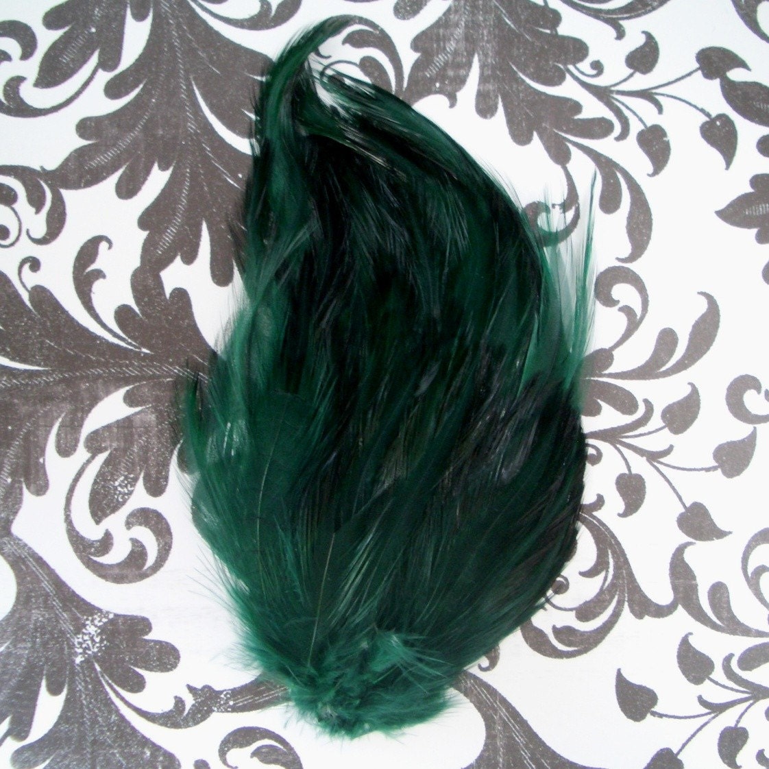 Hunter Green Hackle Feather Pad