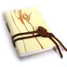 Cream Leather Journal - Hand Painted Notebook - "Sunny Bloom"