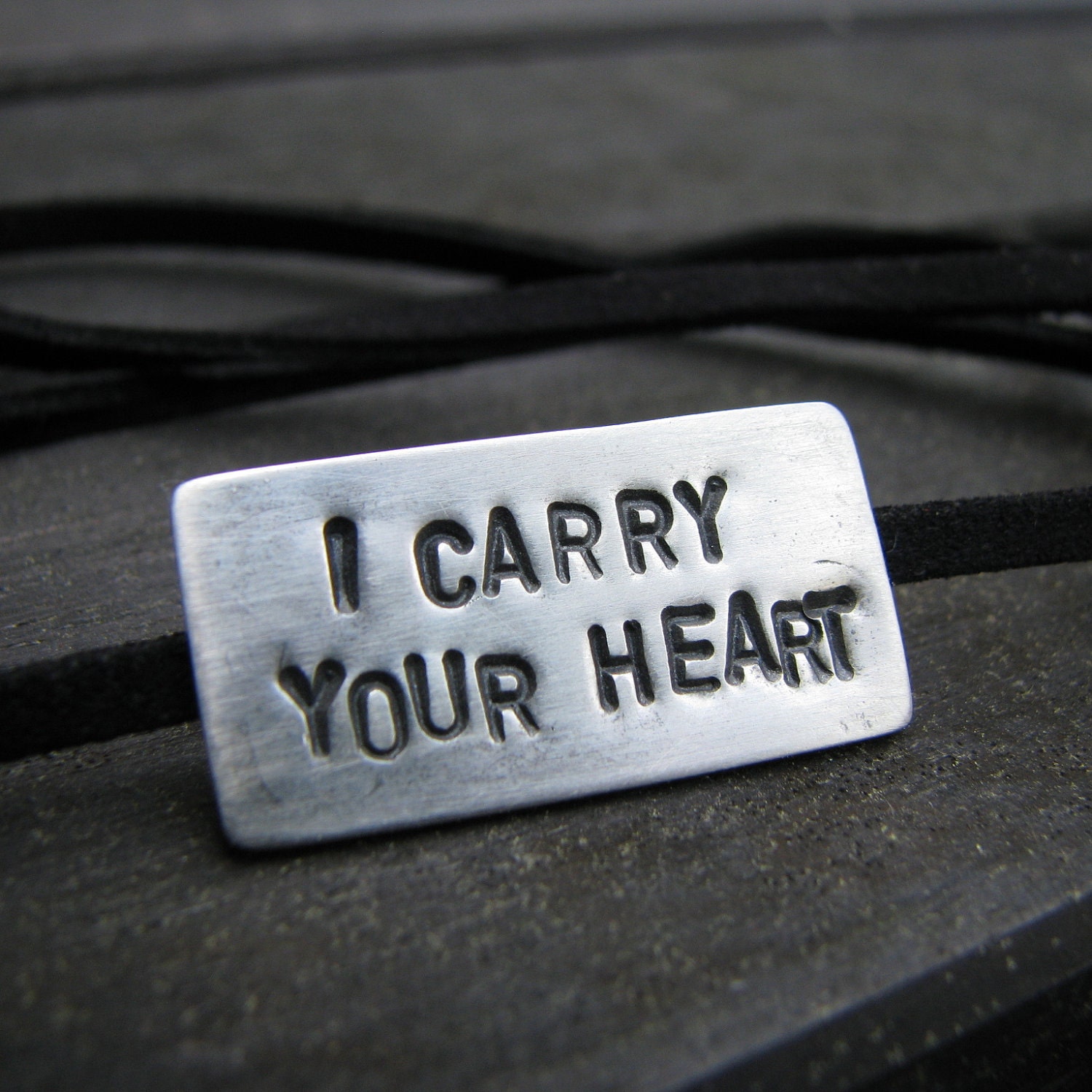 I Carry Your Heart E.E. Cummings Suede & Silver Wrap Bracelet