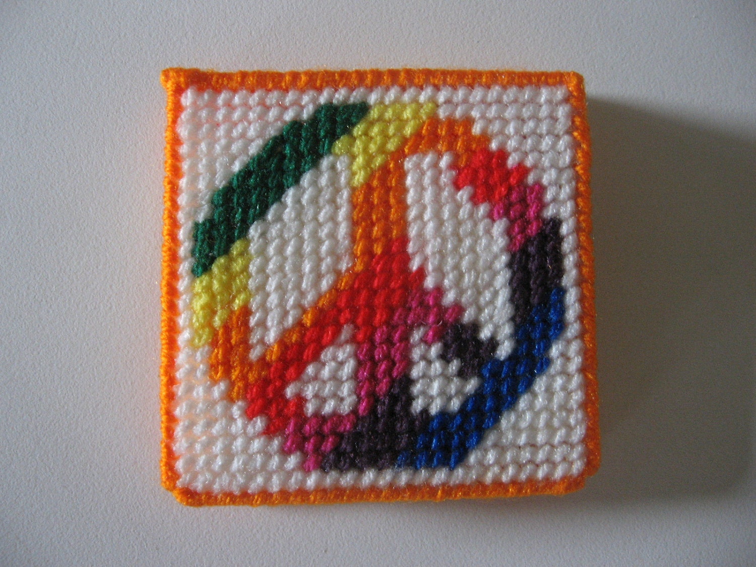 Peace Sign Memo Pad Plastic Canvas