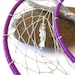Moon dream catcher in silver and purple
