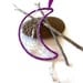 Moon dream catcher in silver and purple