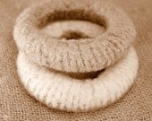 Hand Knit Felted Bangles by Tamara Mello for Blackbird Design House