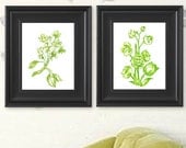 Vintage Block Print Style Print - you choose 3