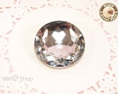 30mm Clear Round 3D Point Back Acrylic Rhinestone - 1 pc