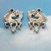 LAST ONES - 10 prancing horse charms, silver tone acrylic, 20mm, SALE