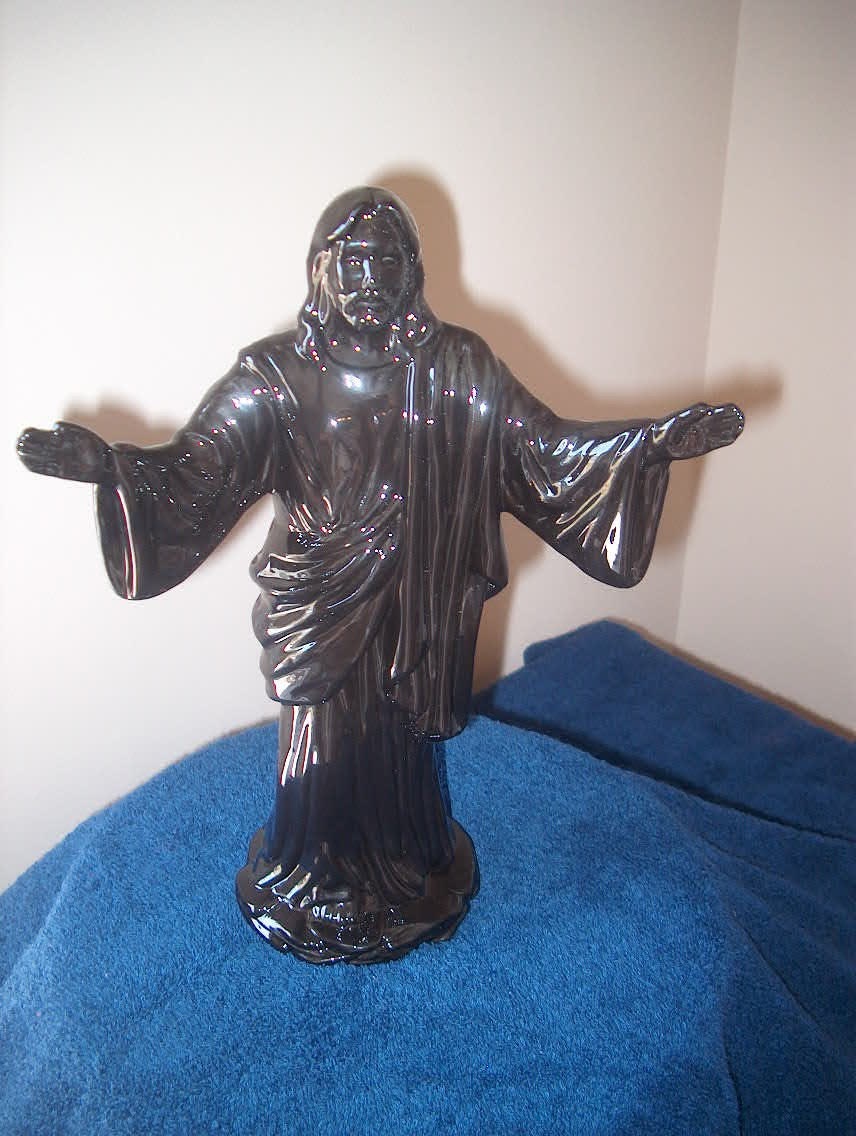 Jesus Christ Statue Ceramic Bisque Lawn Ornament by pcbartandgifts