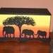 Child Toy Box Storage Chest Trunk Africa Kid Adult Furniture Elephant Family Hand-Painted Wood