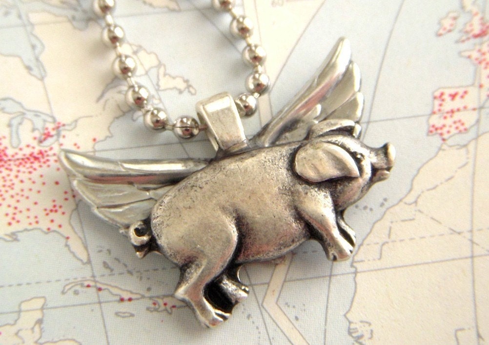 Flying Pig Necklace