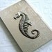 Business Card Holder SEAHORSE - Elegant Silver Plated Metal - Vintage Art Deco Style - Original Design from Cosmic Firefly