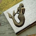 Mermaid Business Card Case Gothic Victorian Nautical Steampunk Pirate Silver Plated Metal & Antiqued Brass Mixed Metals Vintage Inspired