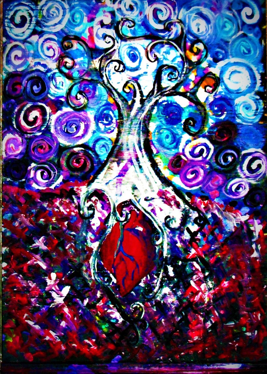 GROWTH print original painting digitally enhanced