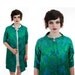 60s Chinese Swing Jacket Vintage Mod Mad Men Green 1960s Asian Coat M Medium L Large