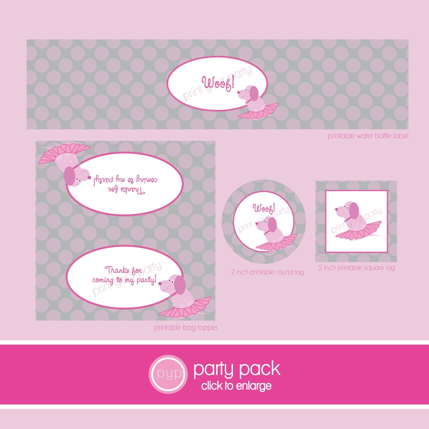 Printable Party Pack-Doggy Dancer