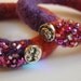Sun and Moon Beaded Felted Bangles