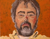 Original Self Portrait Painting . "Twenty Eleven" 12x12 in.