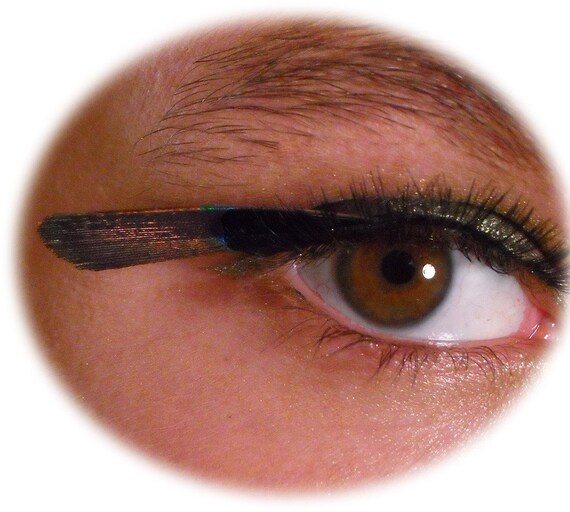 Peacock Sunrise Fancy Feather Eyelashes by intrinsicimagination