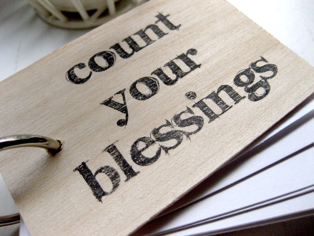 3 in. x 2 in. Wood Mini Notepad - Count Your Blessings