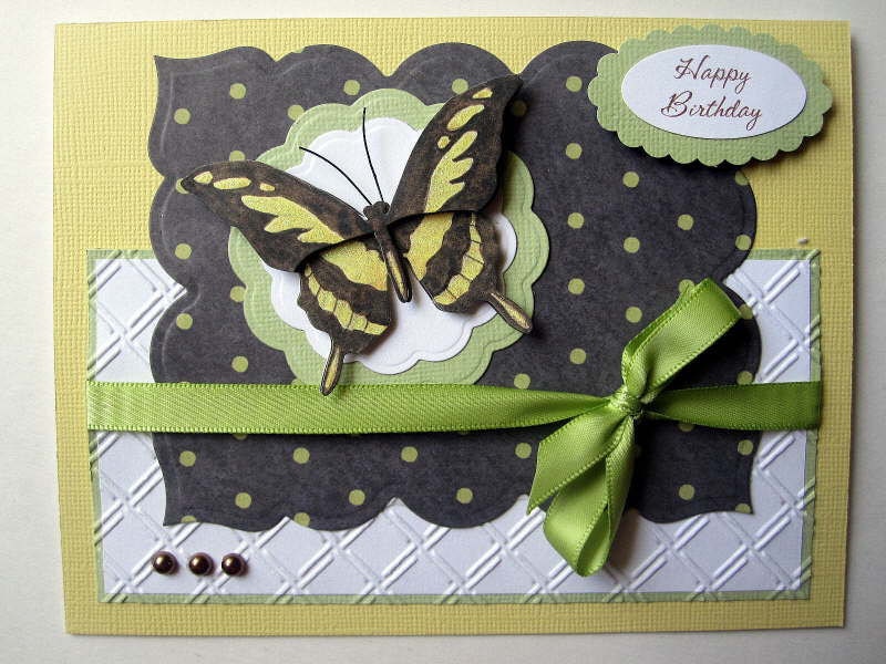 Handmade Butterfly Birthday card can be PERSONALIZED