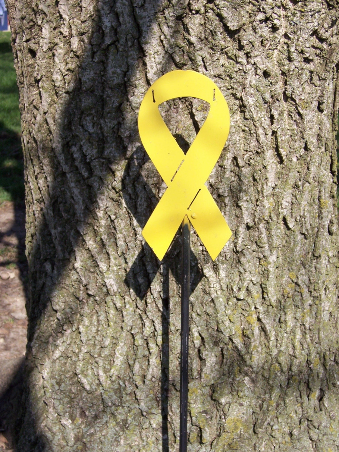 Yellow Ribbon Garden Stake, other colors and causes available