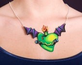 Frankenheart Tattoo Inspired Chest Piece Tattoo Necklace